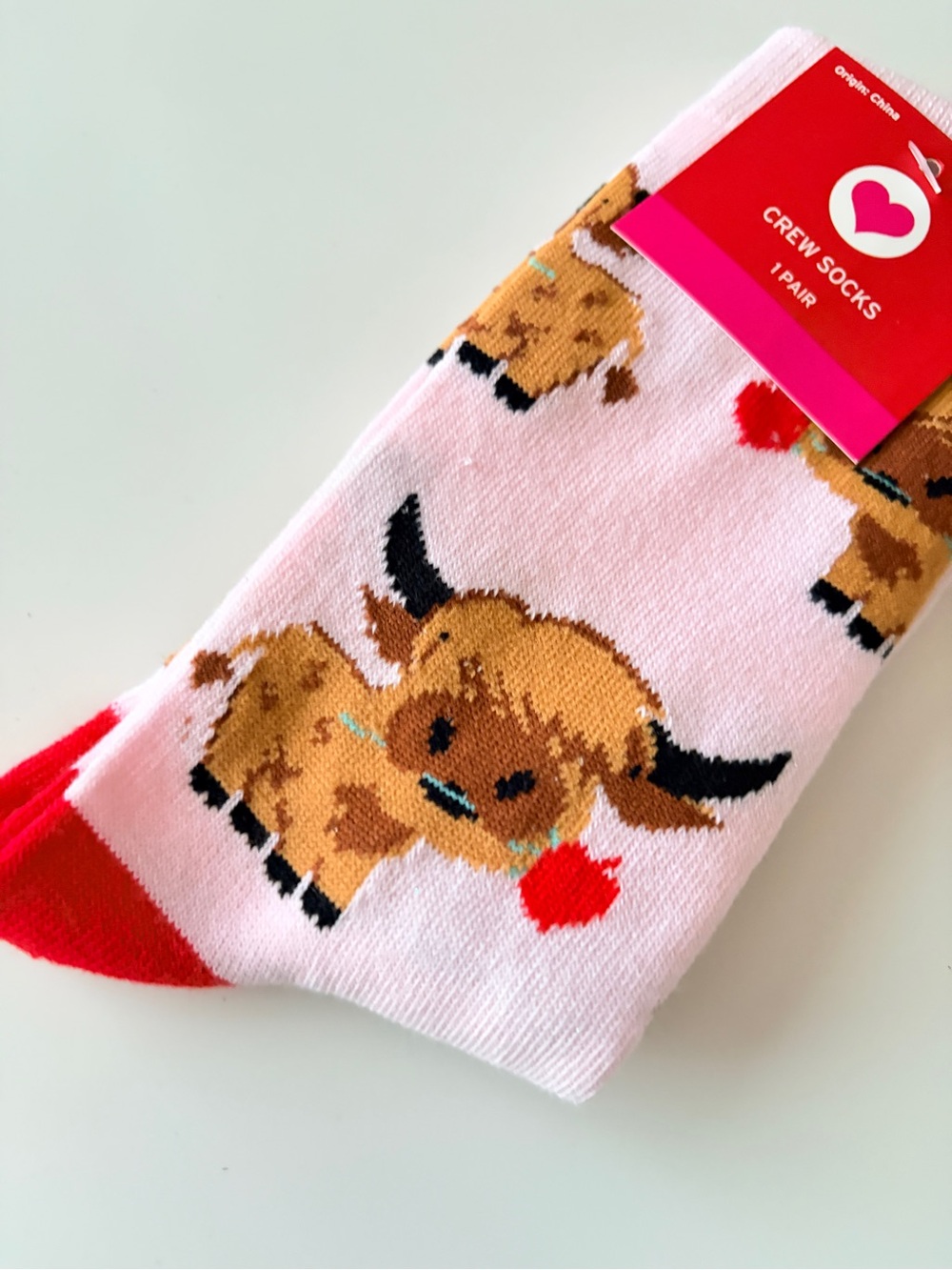 Crew Socks with Highland Cow Design - Picture 5 of 5